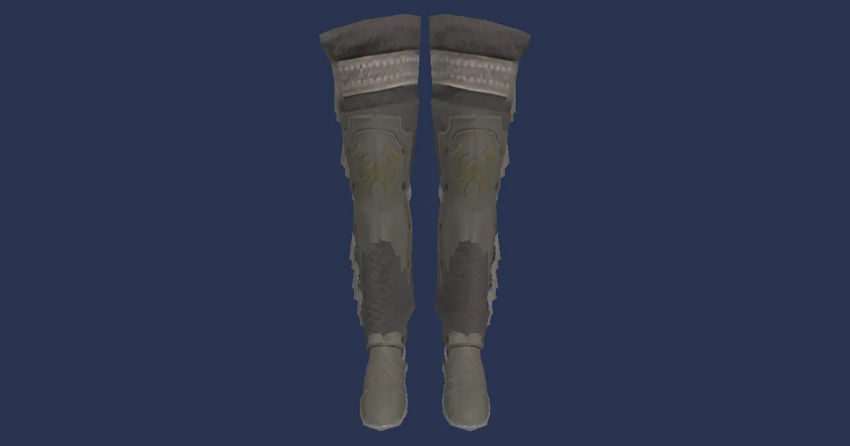 Cobalt-plated Jackboots - 3D render