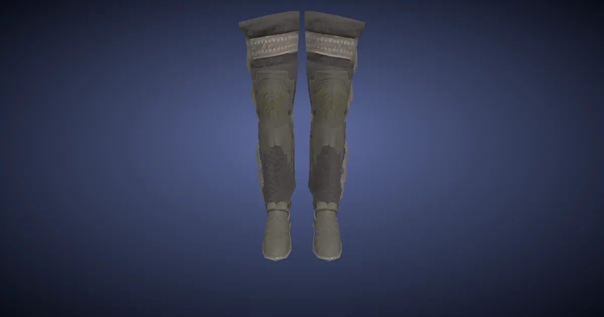 Cobalt-plated Jackboots - 3D render