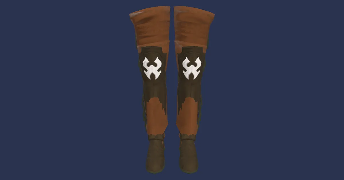 Archaeoskin Jackboots of Gathering - 3D render