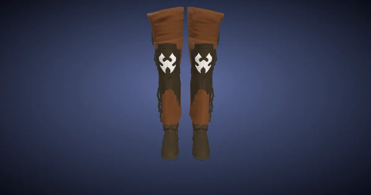 3D-Ansicht von Archaeoleder-Kampfstiefel des Eifers