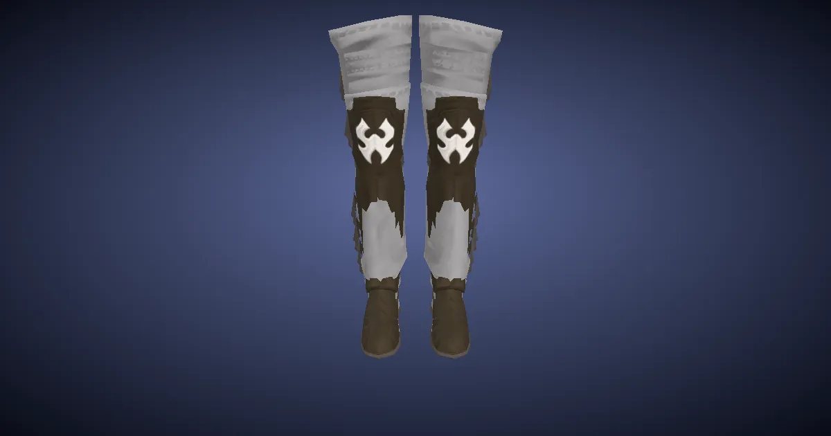 3D-Ansicht von Archaeoleder-Kampfstiefel des Handwerks