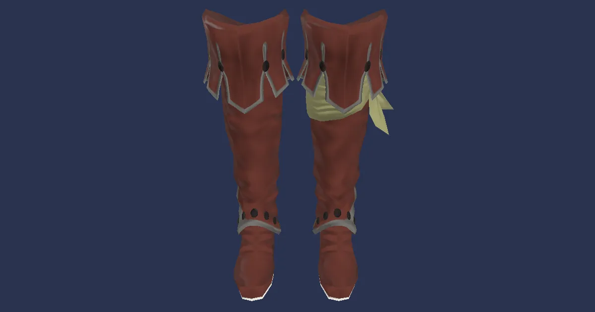 Wyvernskin Boots of Scouting - 3D render