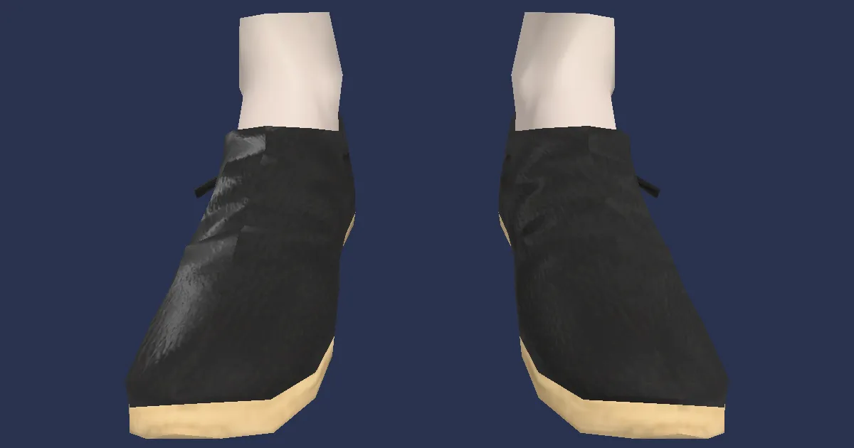 Rendu 3D de Espadrilles en cuir de bouquetin