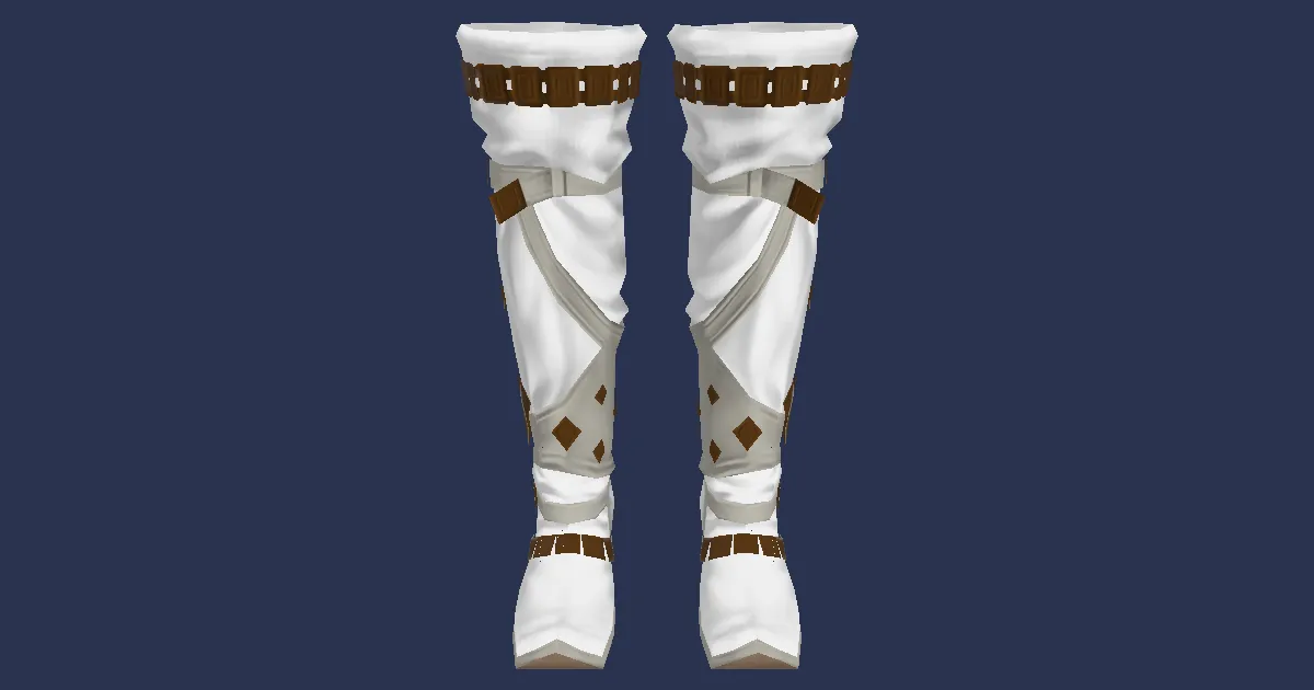 3D-Ansicht von Wyvernleder-Stiefel der Heilung