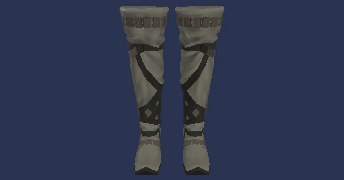 3D-Ansicht von Wyvernleder-Stiefel der Magie