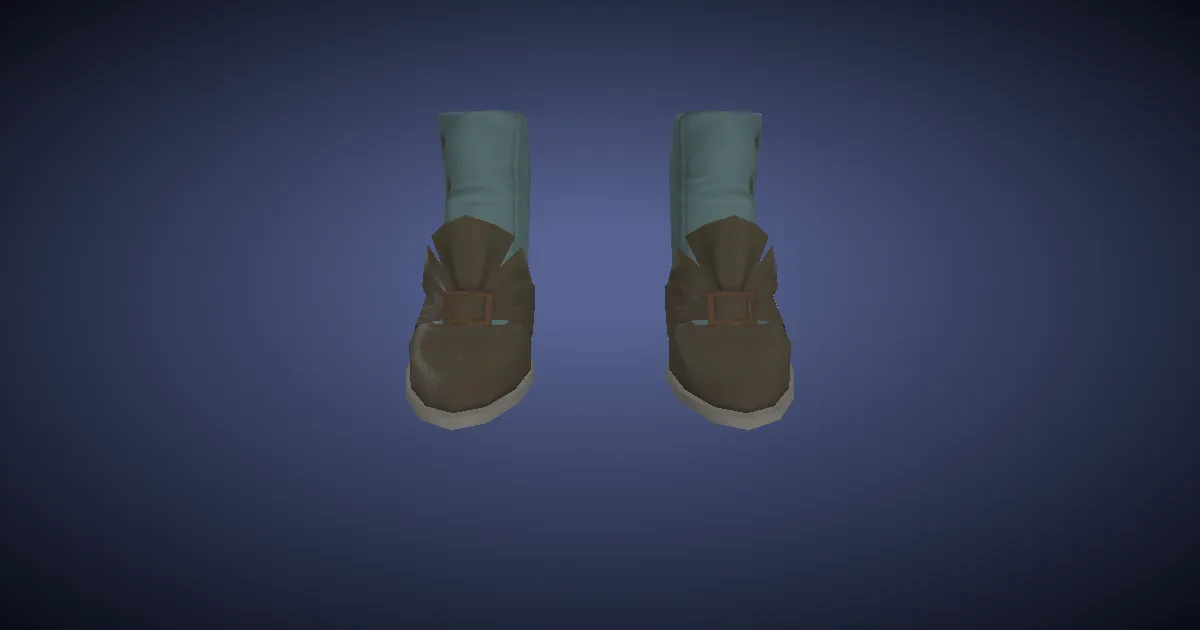Rendu 3D de Chaussures d'apparat en étoffe arc-en-ciel sacrée
