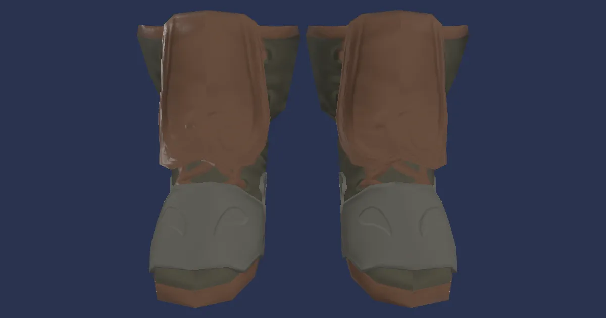 Rendu 3D de Bottes de travail d'armurier