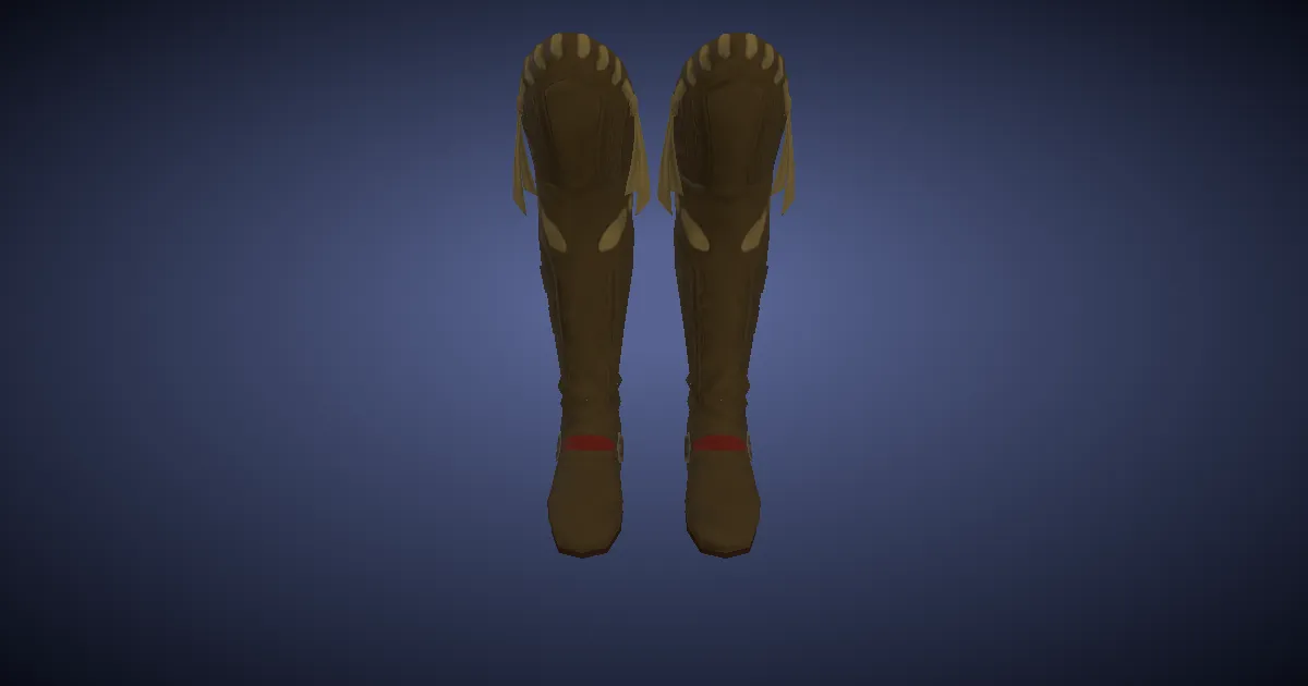 Rendu 3D de Bottes de travail de tanneur