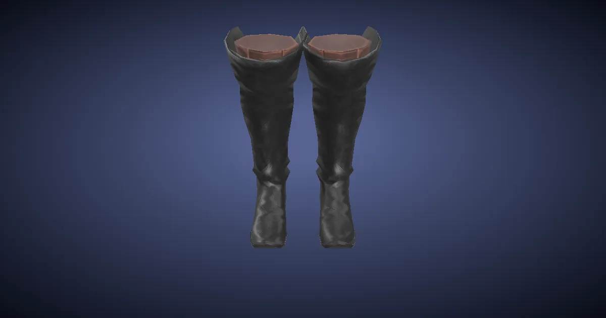 Rendu 3D de Bottes miqo'tes