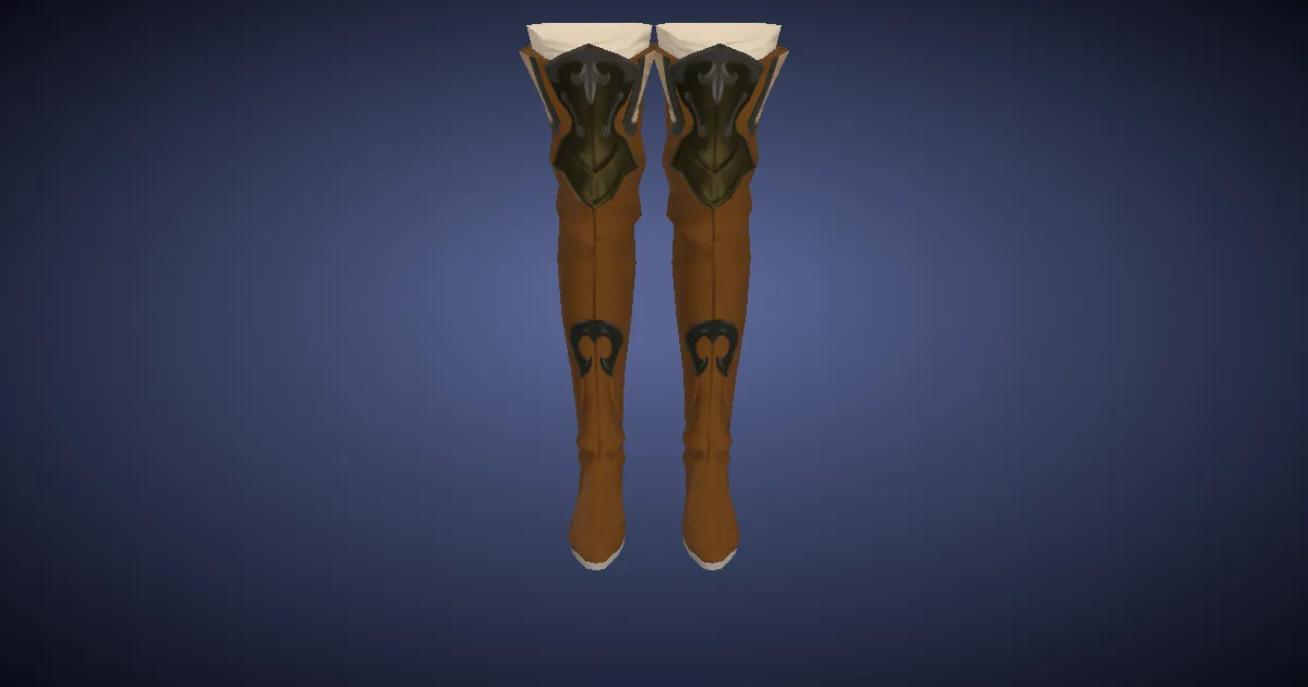 3D-Ansicht von Raptorleder-Stiefel