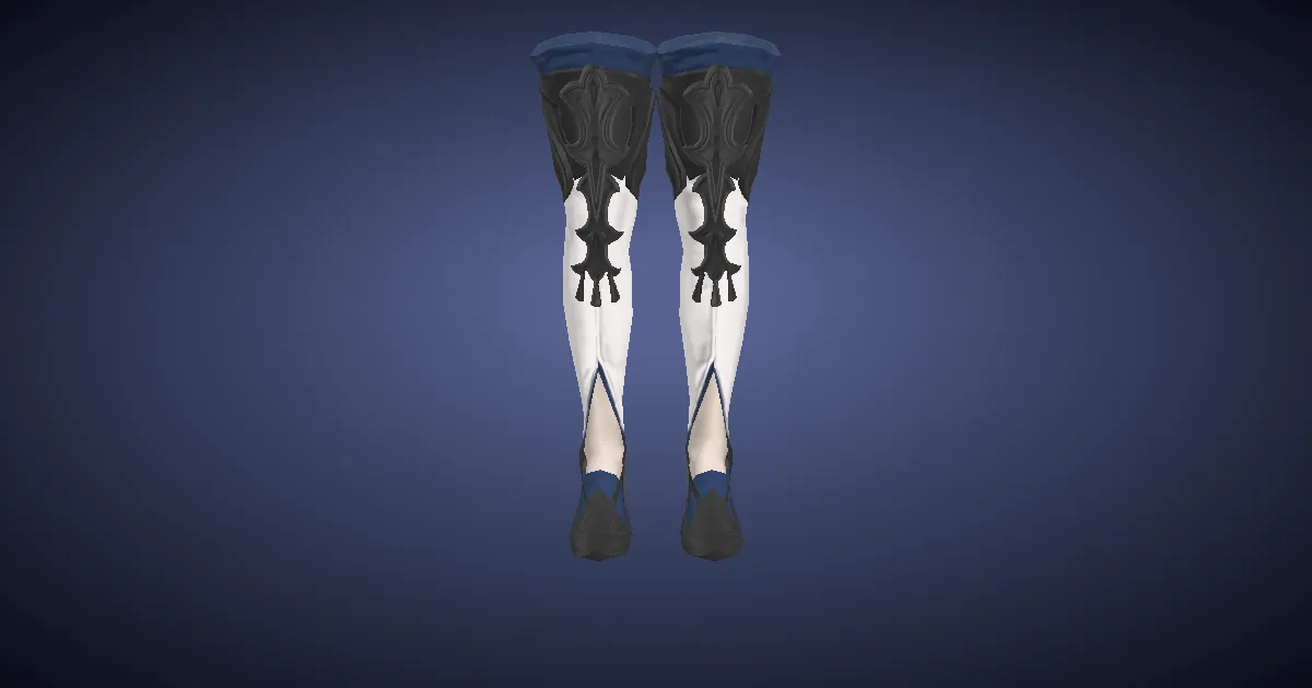 Serpentskin Thighboots of Striking - 3D render