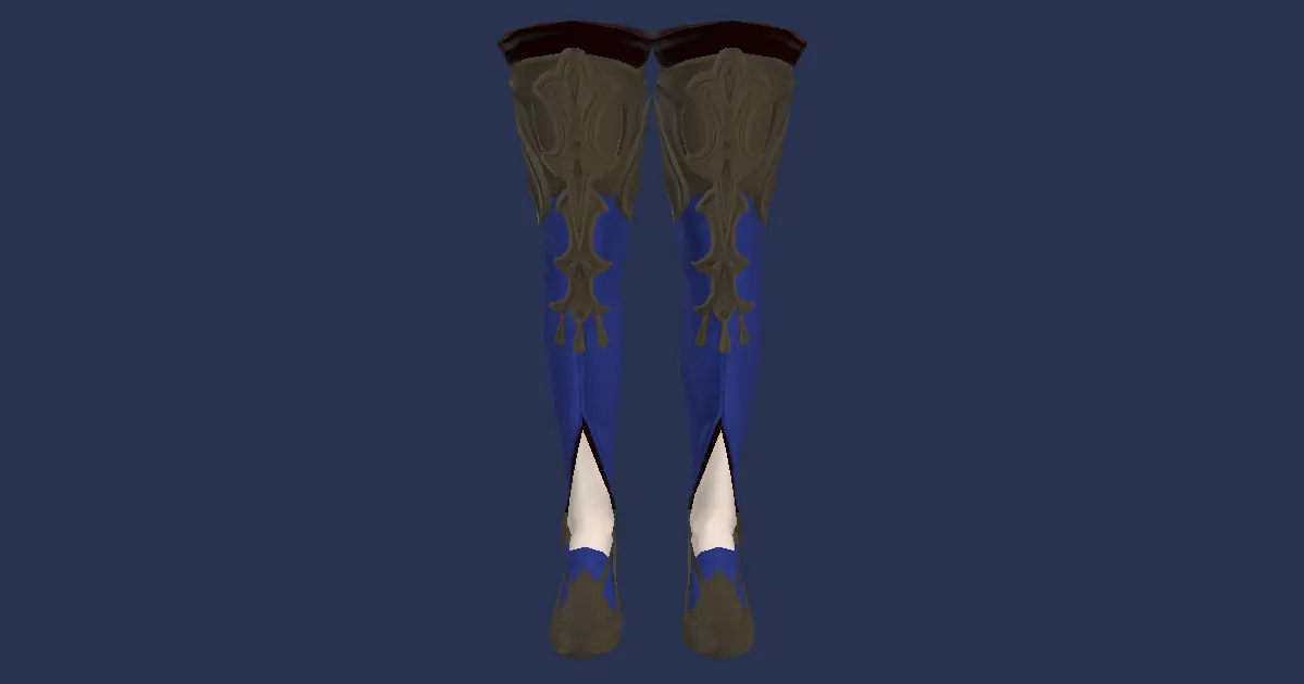 3D-Ansicht von Schlangenleder-Kniestiefel des Spähens
