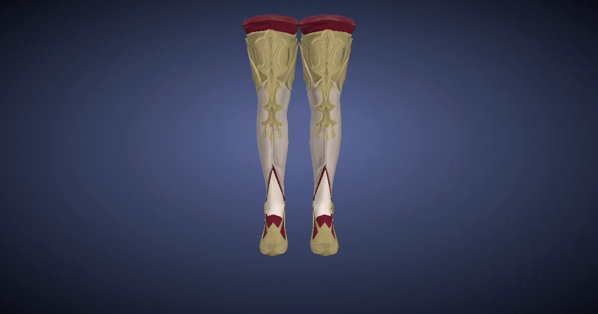 Serpentskin Thighboots of Aiming - 3D render