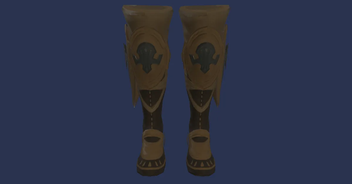 3D-Ansicht von Schlangenleder-Stiefel des Schlagens