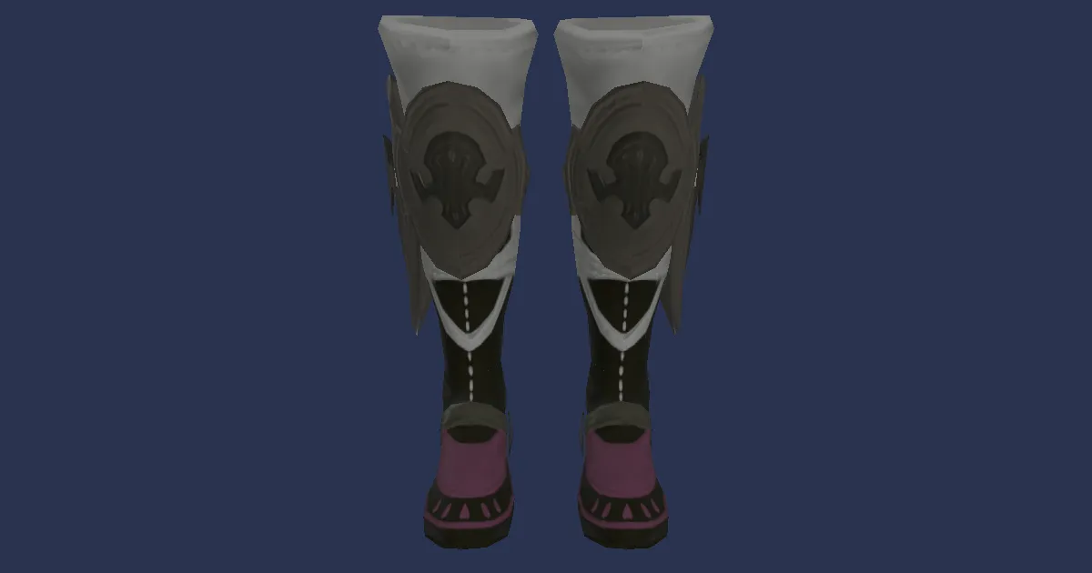 Rendu 3D de Bottes d'éclaireur en cuir d'amphiptère