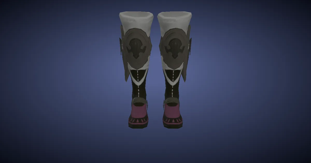 3D-Ansicht von Schlangenleder-Stiefel des Spähens