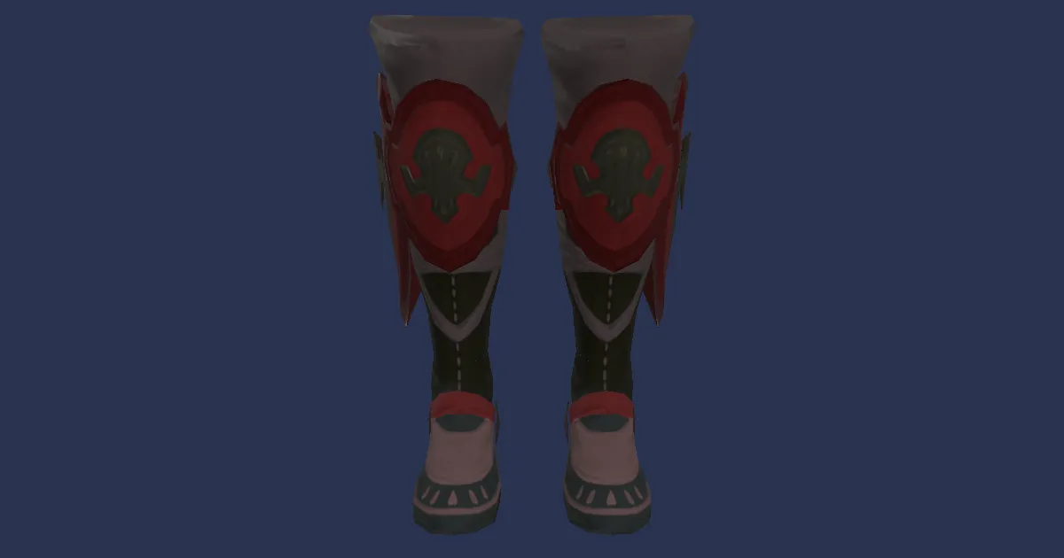Smilodonskin Boots of Casting - 3D render