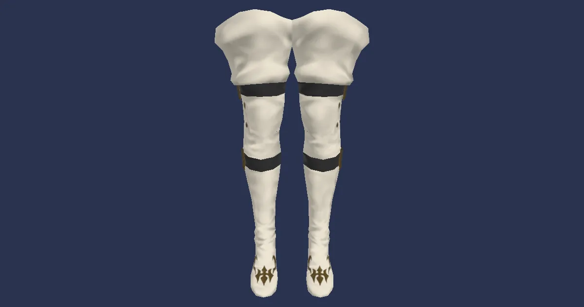 3D-Ansicht von Schlangenleder-Kniestiefel der Heilung