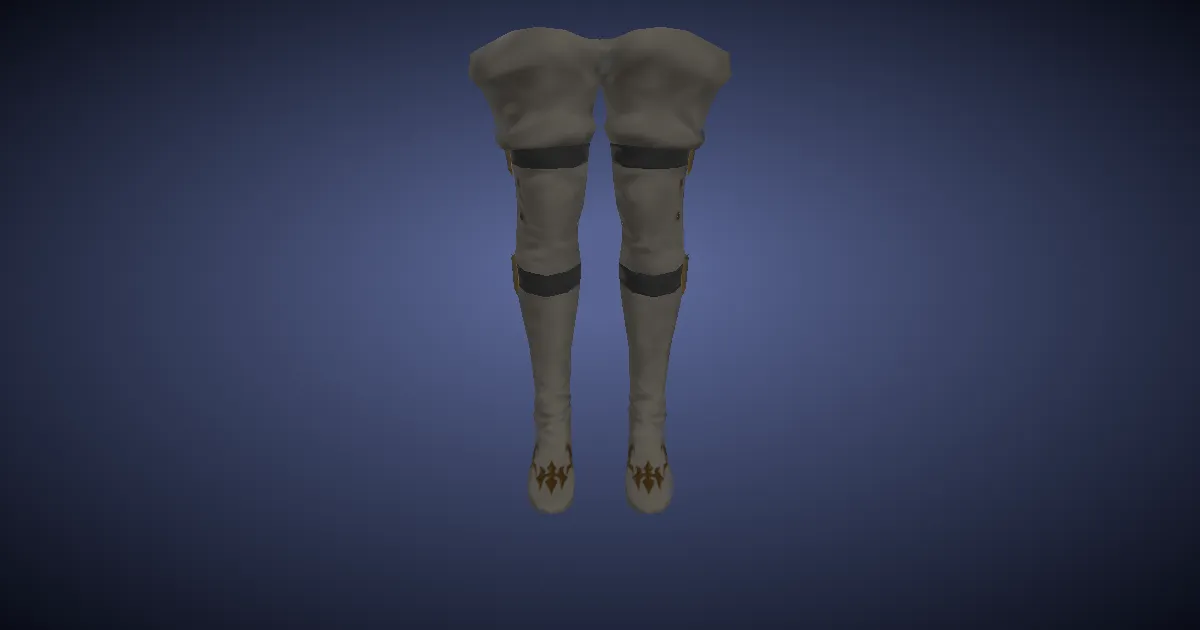 Serpentskin Thighboots of Casting - 3D render