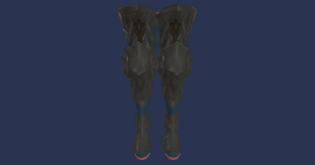 Titanium Sabatons of Fending - 3D render