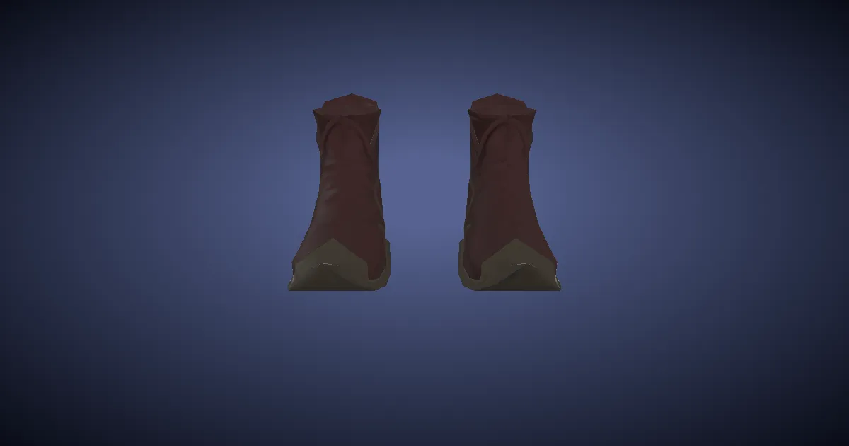 Marid Leather Babouches of Gathering - 3D render