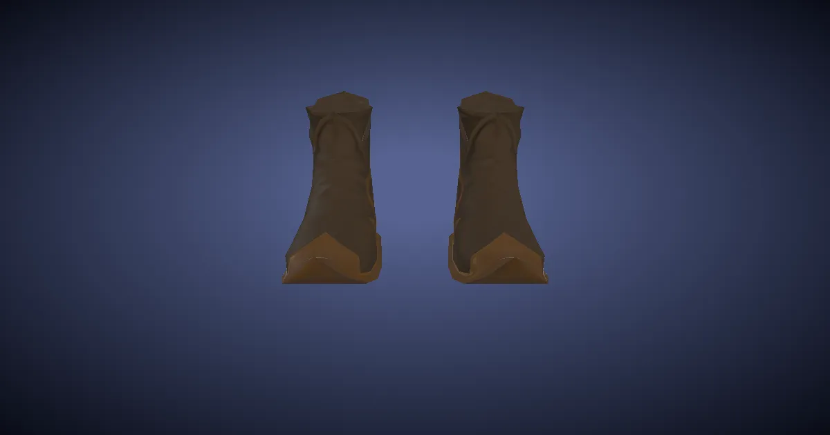 Marid Leather Babouches of Crafting - 3D render