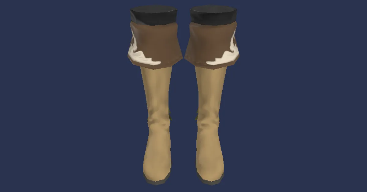 3D-Ansicht von Archaeoleder-Stiefel des Schlagens