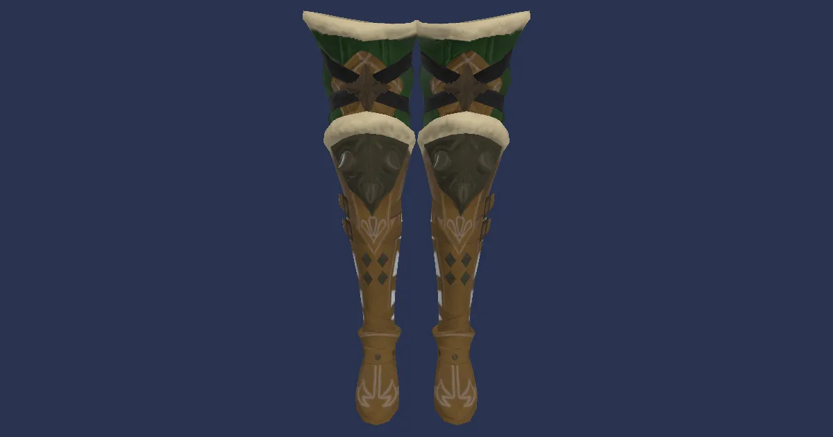 3D-Ansicht von Dhalmelleder-Stiefel des Zielens