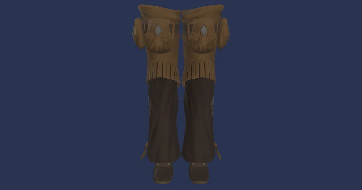 Dhalmelskin Fringe Boots - 3D render