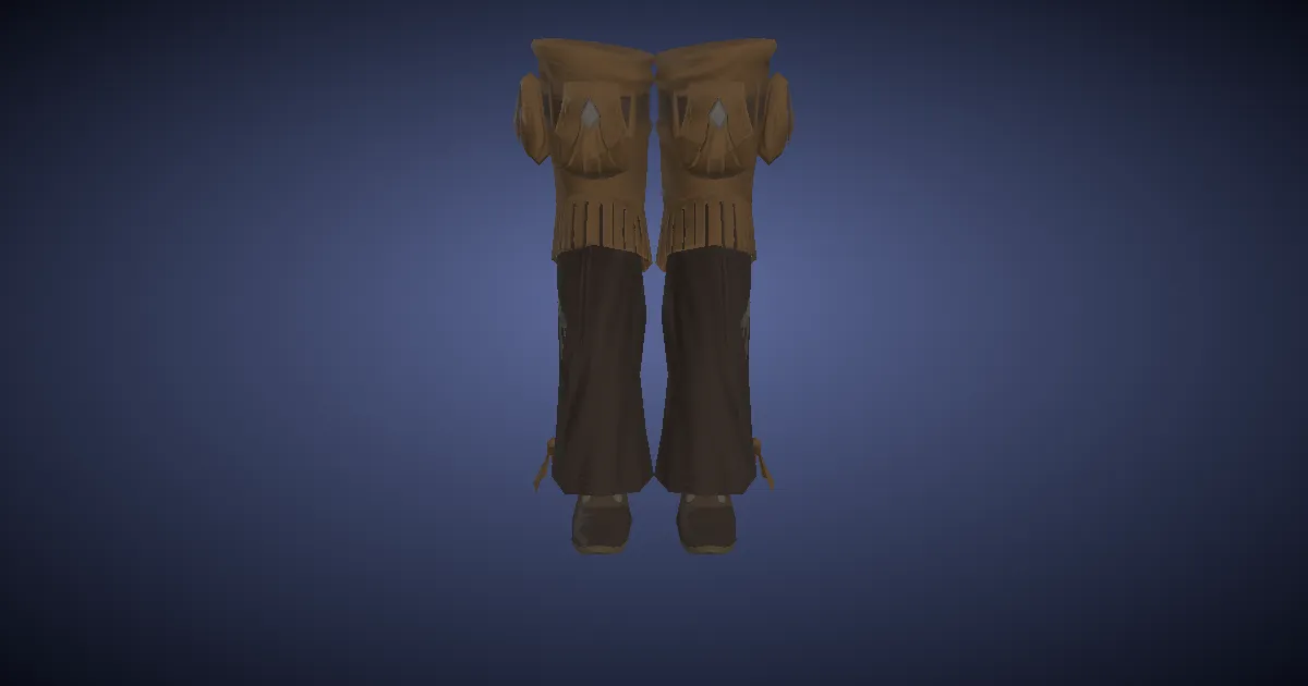 Dhalmelskin Fringe Boots - 3D render