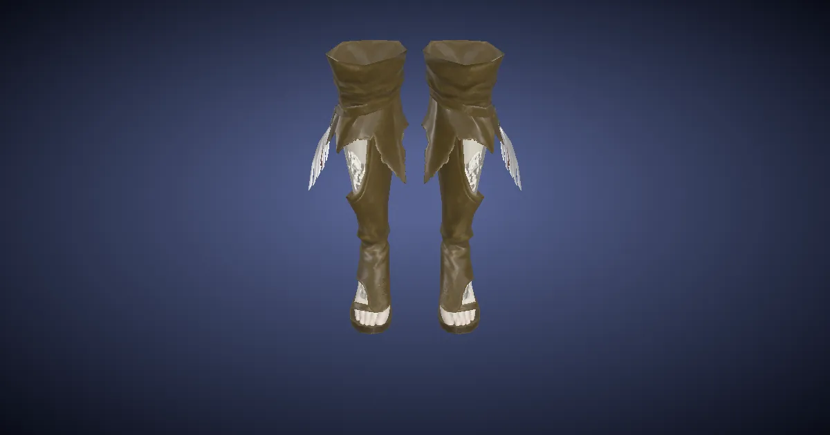 Rendu 3D de Sandales hautes aorannes