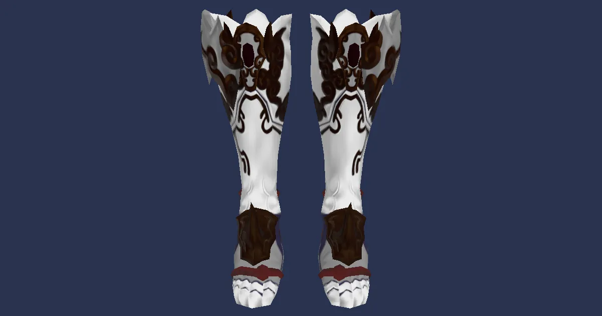 Manganese Gaiters of the Rising Dragon - 3D render