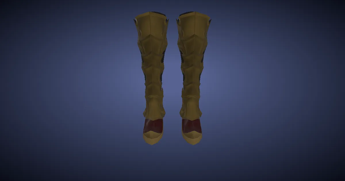 Rendu 3D de Bottes du griffon noir en manganèse
