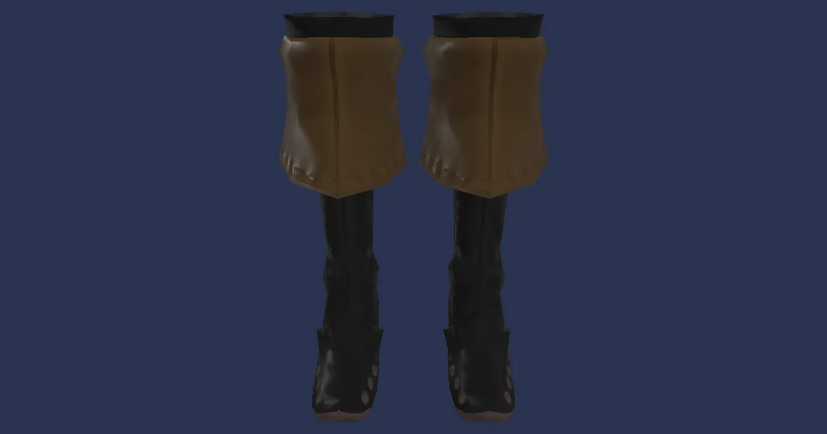 3D-Ansicht von Gyukileder-Stiefel der Heilung