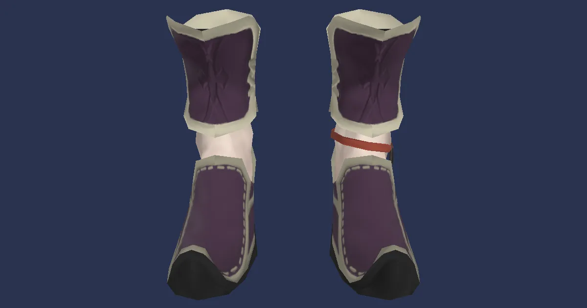 Gyuki Leather Pattens - 3D render