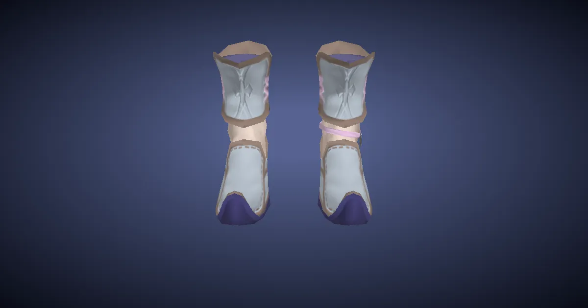 Rendu 3D de Patins de peintre usés