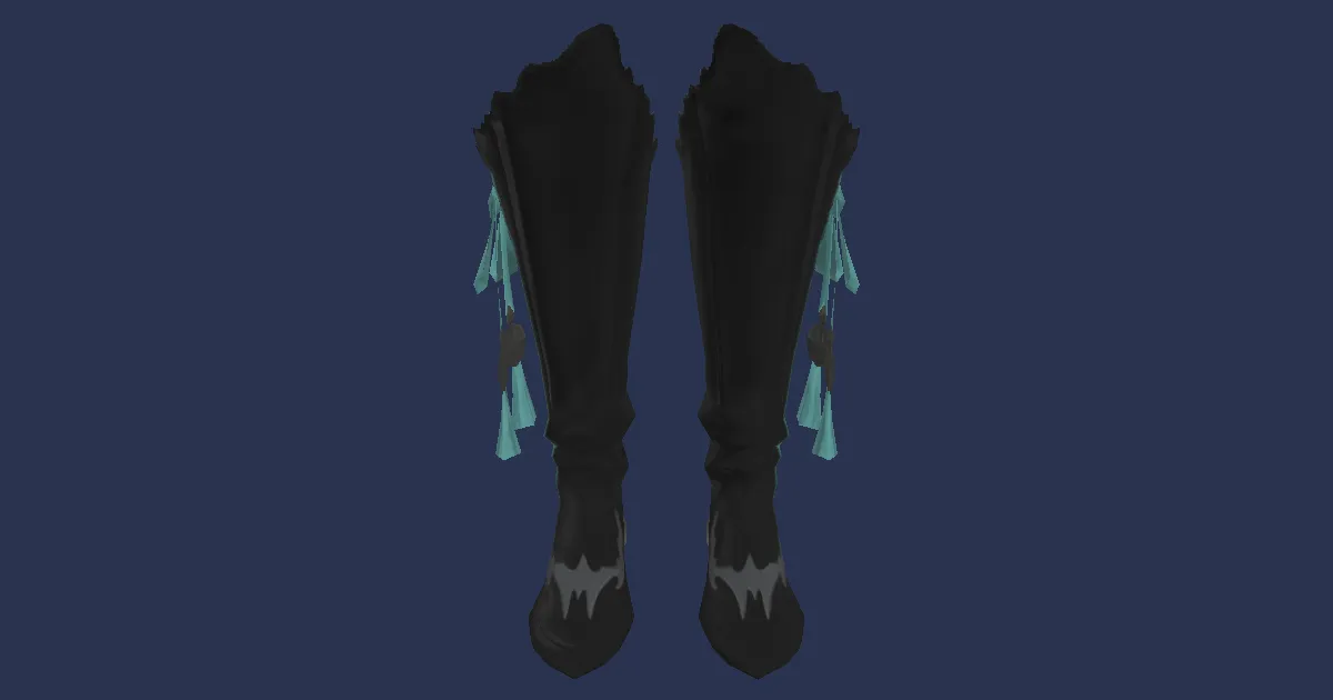 3D-Ansicht von Tigerleder-Kampfstiefel der Heilung