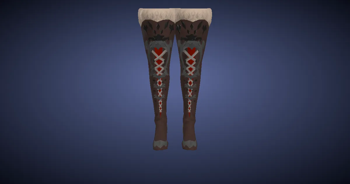 Augmented Slothskin Thighboots of Scouting - 3D render