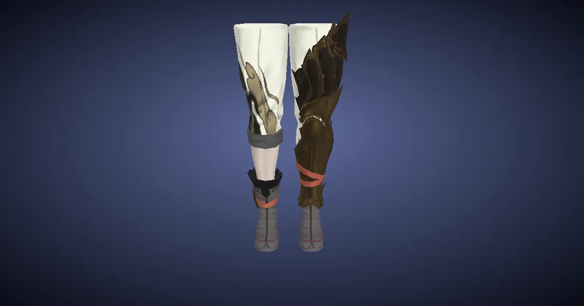 Rendu 3D de Bottes de pacifiste vieillies