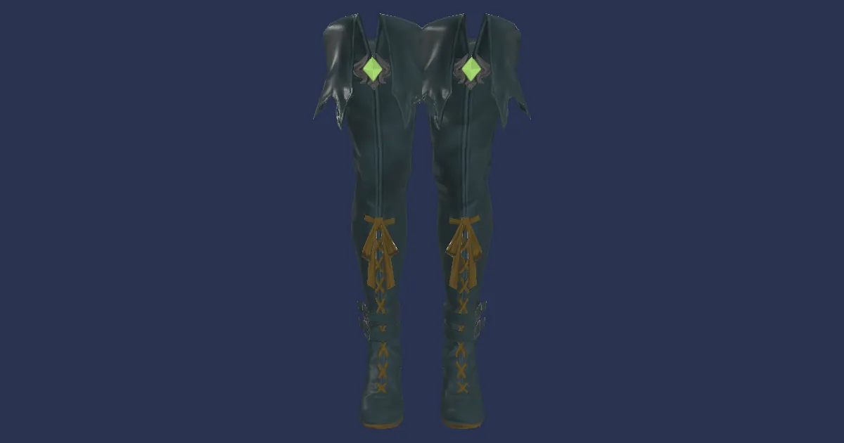 Antiquated Seventh Hell Thighboots - 3D render