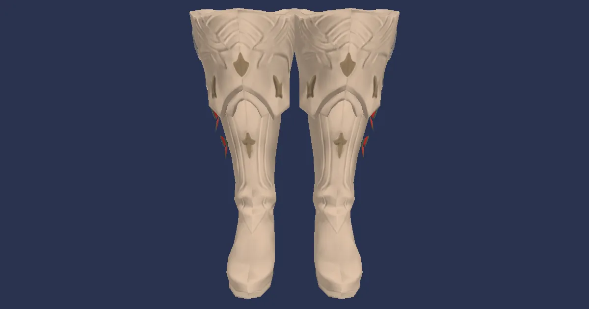 Rendu 3D de Bottes de vaticinateur vieillies