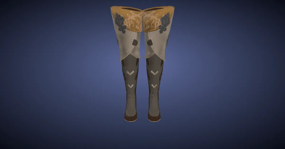 3D-Ansicht von Antiquierte Kniestiefel des Kanoniers