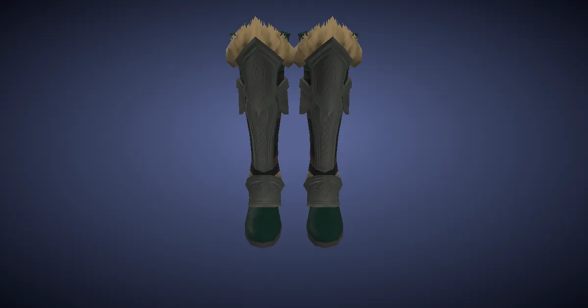 Gaganaskin Leg Guards of Fending - 3D render