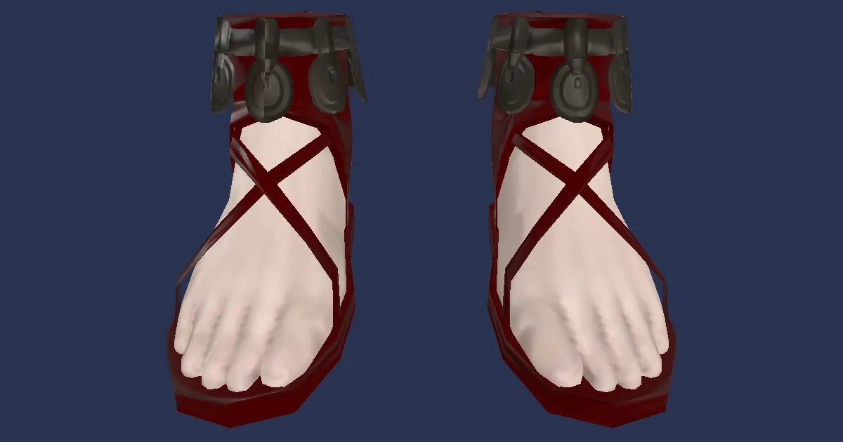 Gaganaskin Sandals of Casting - 3D render