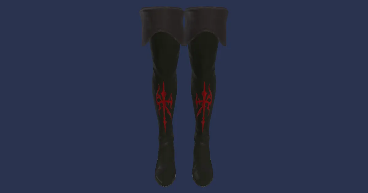 3D-Ansicht von Antiquierte Kniestiefel des Duellanten