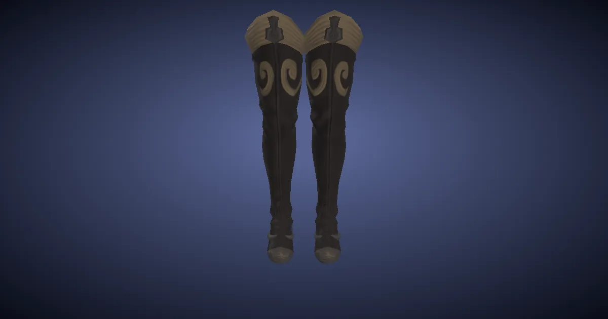 Gliderskin Thighboots of Fending - 3D render