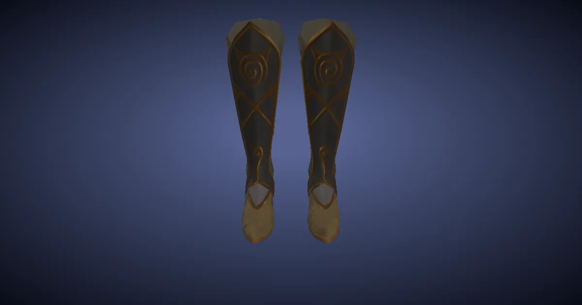 Gliderskin Boots of Aiming - 3D render