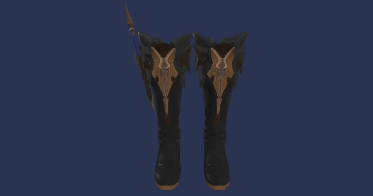 Marid Leather Boots of Casting - 3D render