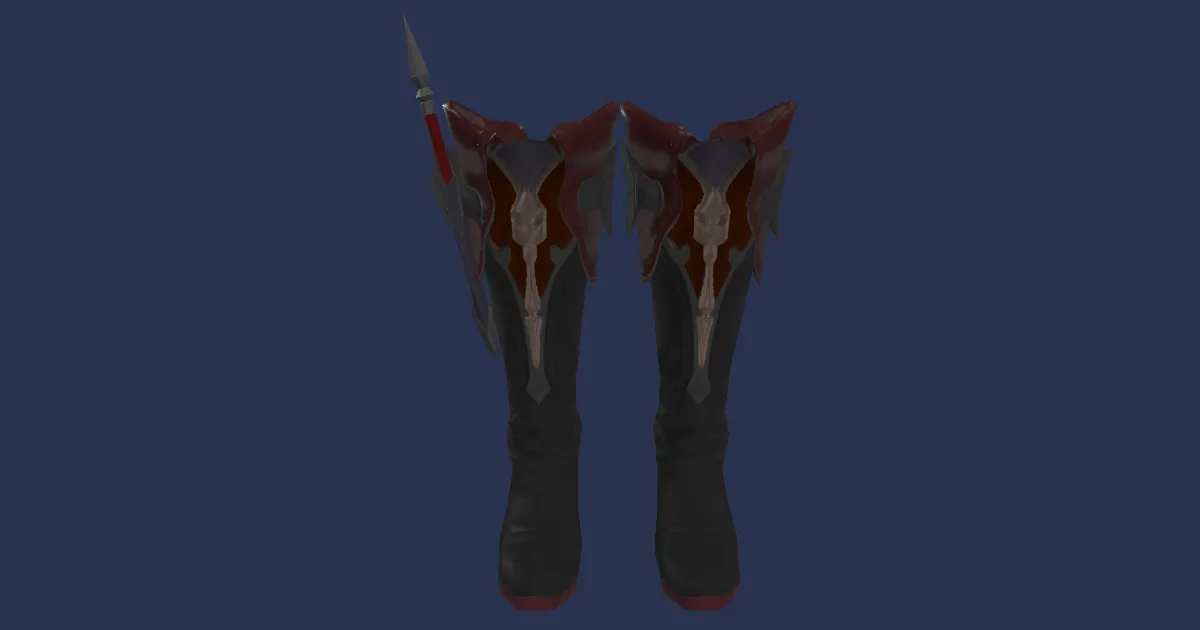 Smilodonskin Boots of Scouting - 3D render