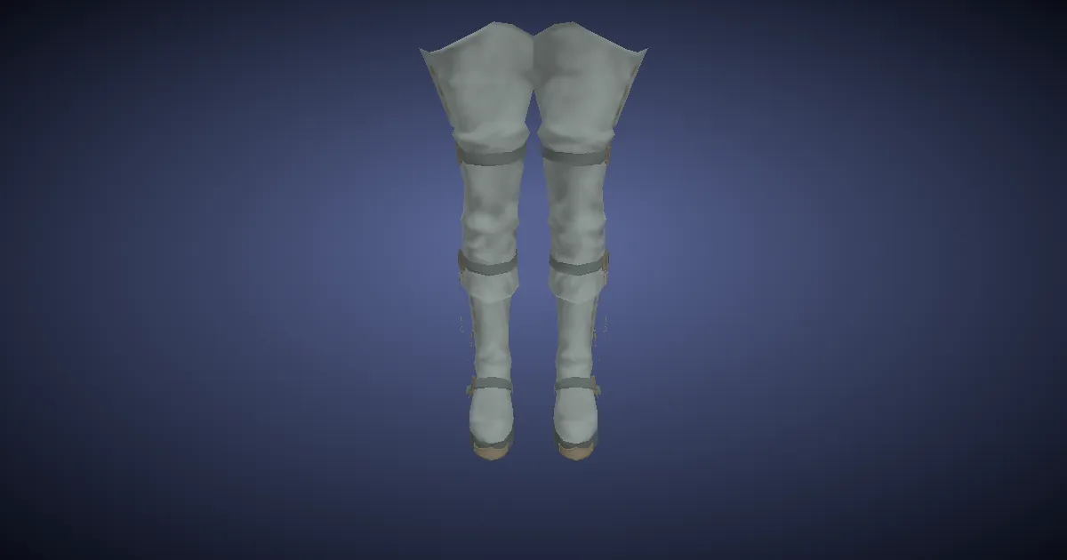 Rendu 3D de Cuissardes de soigneur en cuir de poulet des montagnes